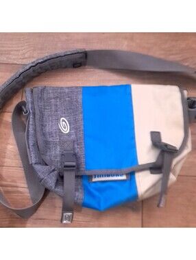 Timbuk2 Freestyle Plus Messenger Shoulder Bag Blue Gray cream grey crossbody